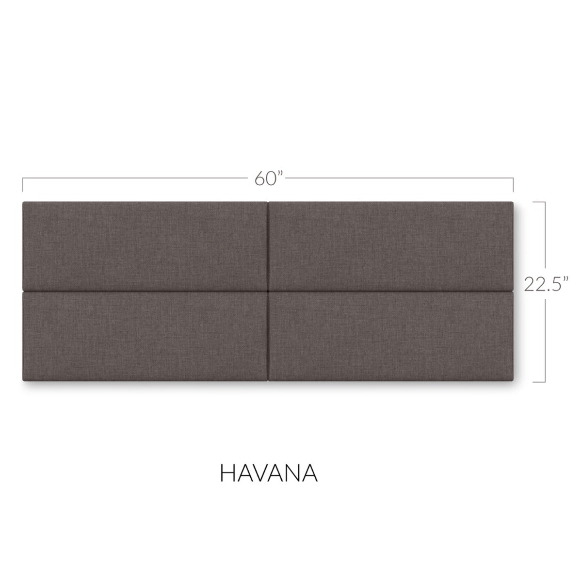 Panelist Slim Headboard Panels in Havana Brown FibreGuard Deluxe Microvelvet