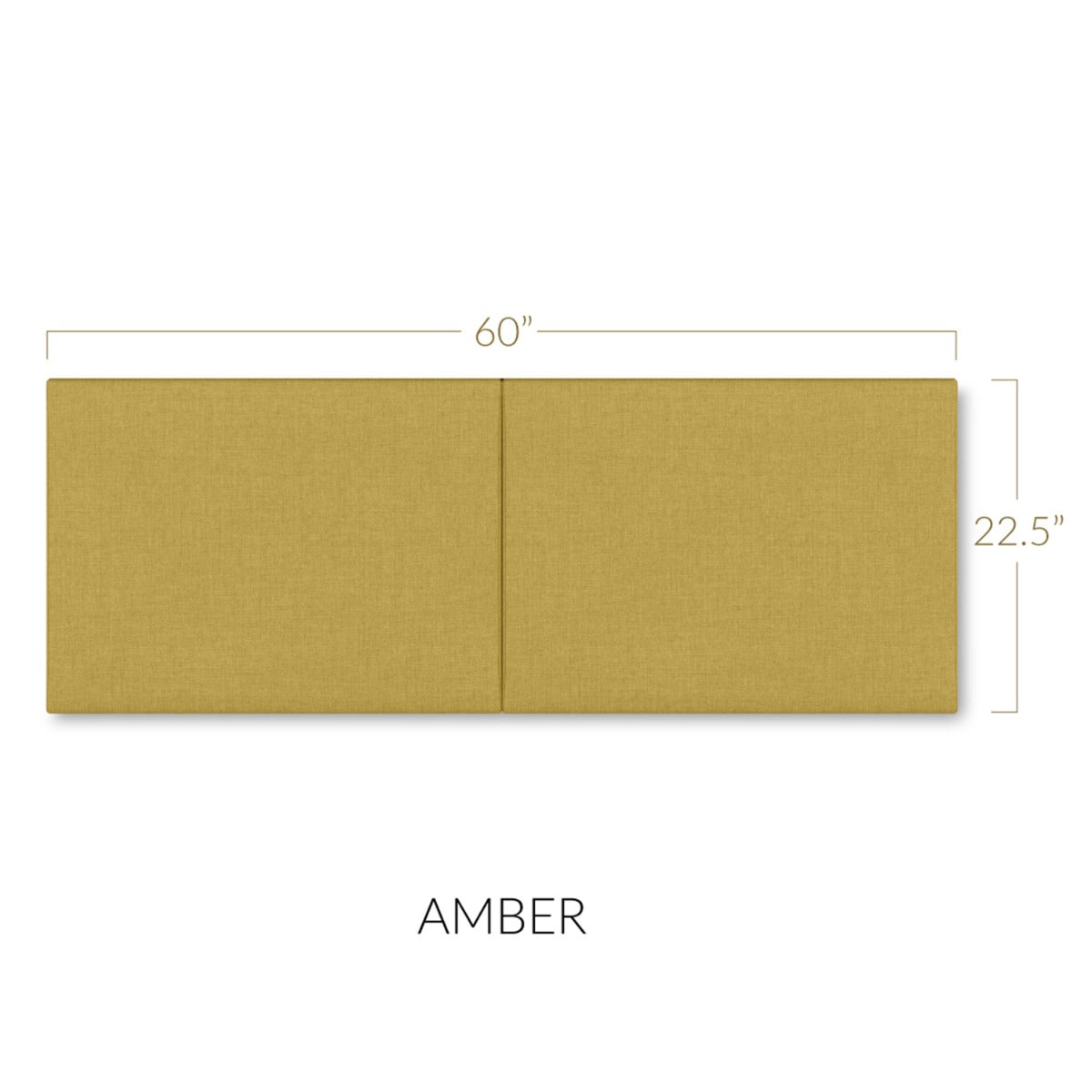 Panelist Wide Headboard Panels in Amber Gold FibreGuard Deluxe Microvelvet