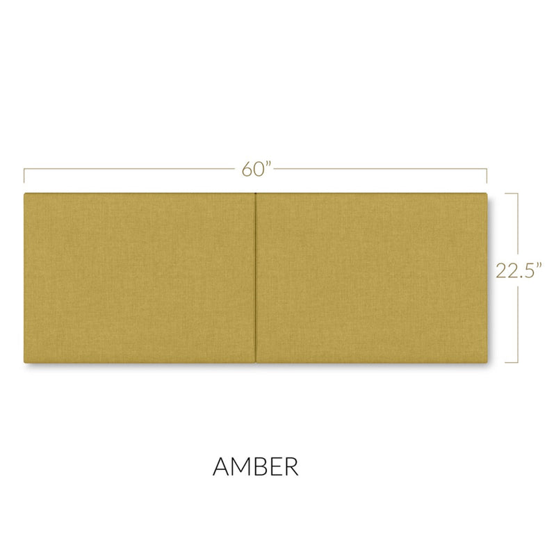 Panelist Wide Headboard Panels in Amber Gold FibreGuard Deluxe Microvelvet