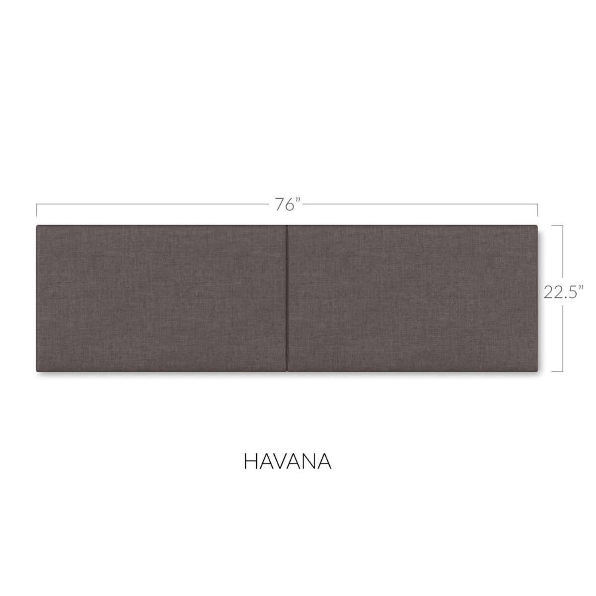 Panelist Wide Headboard Panels in Havana Brown FibreGuard Deluxe Microvelvet