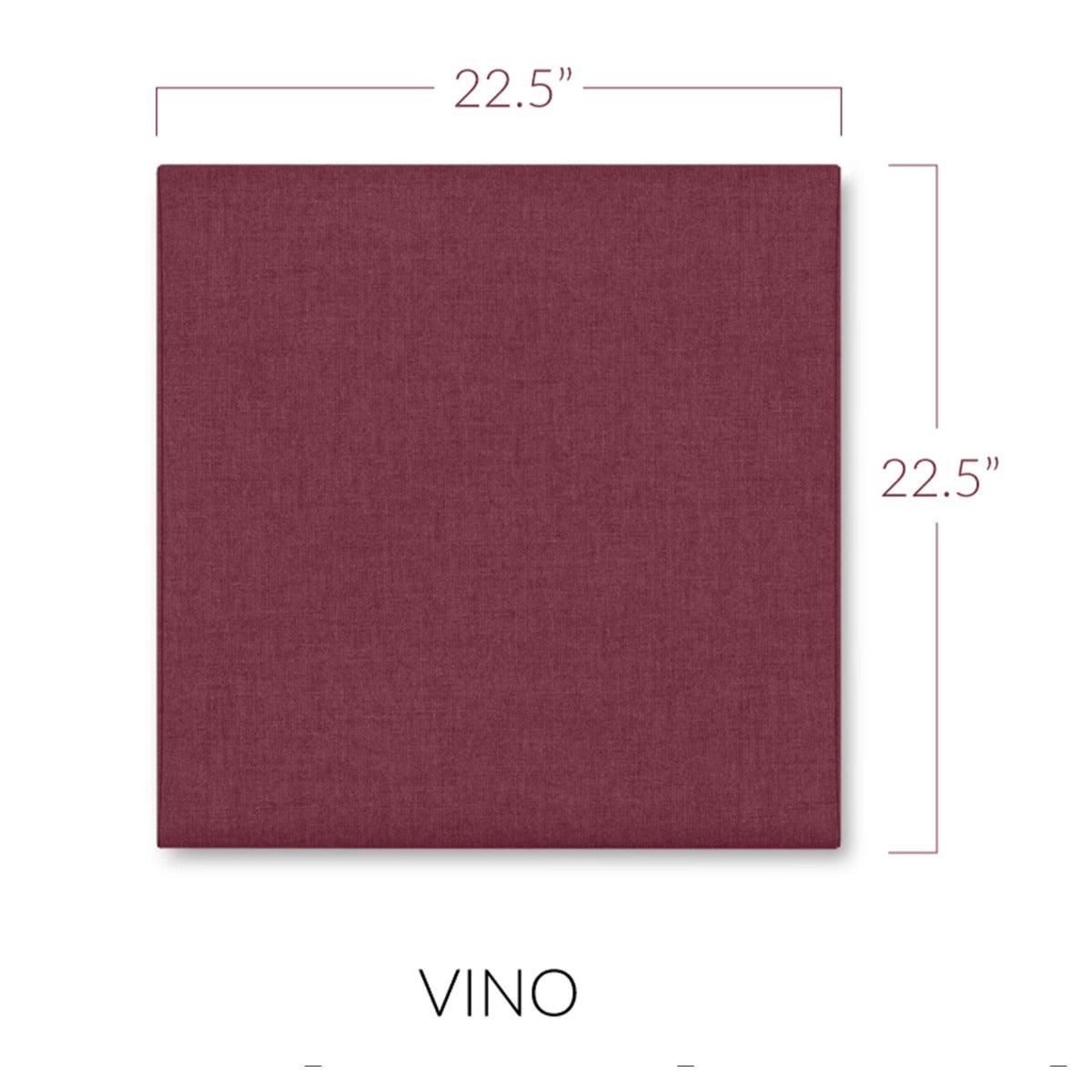 Panelist Square Headboard Panels in Vino Red FibreGuard Deluxe Microvelvet