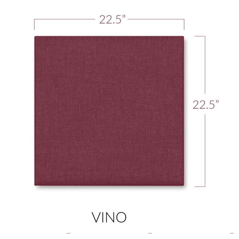 Panelist Square Headboard Panels in Vino Red FibreGuard Deluxe Microvelvet