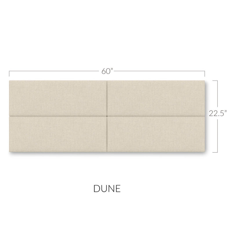 Panelist Slim Headboard Panels in Dune Beige FibreGuard Deluxe Microvelvet