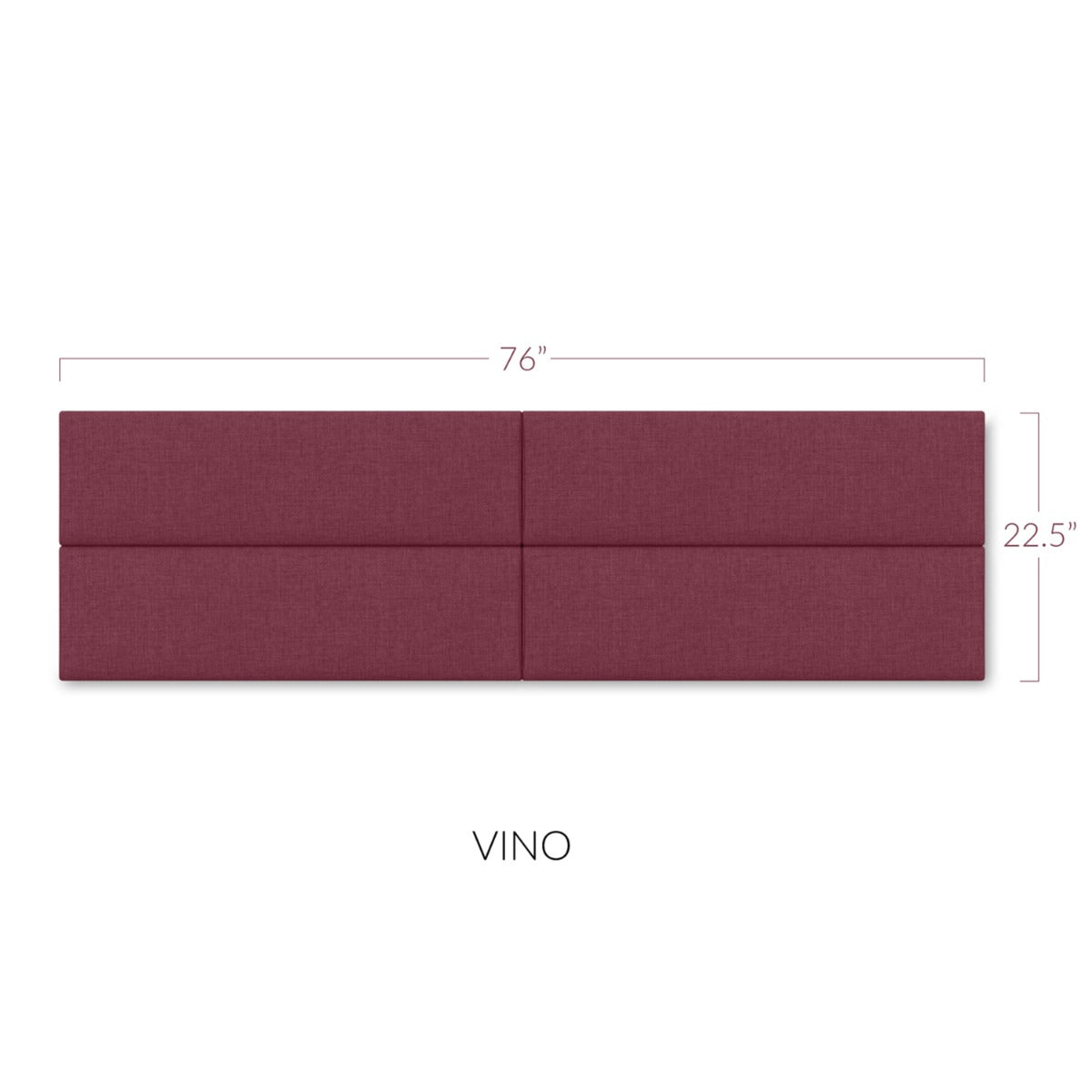 Panelist Slim Headboard Panels in Vino Red FibreGuard Deluxe Microvelvet