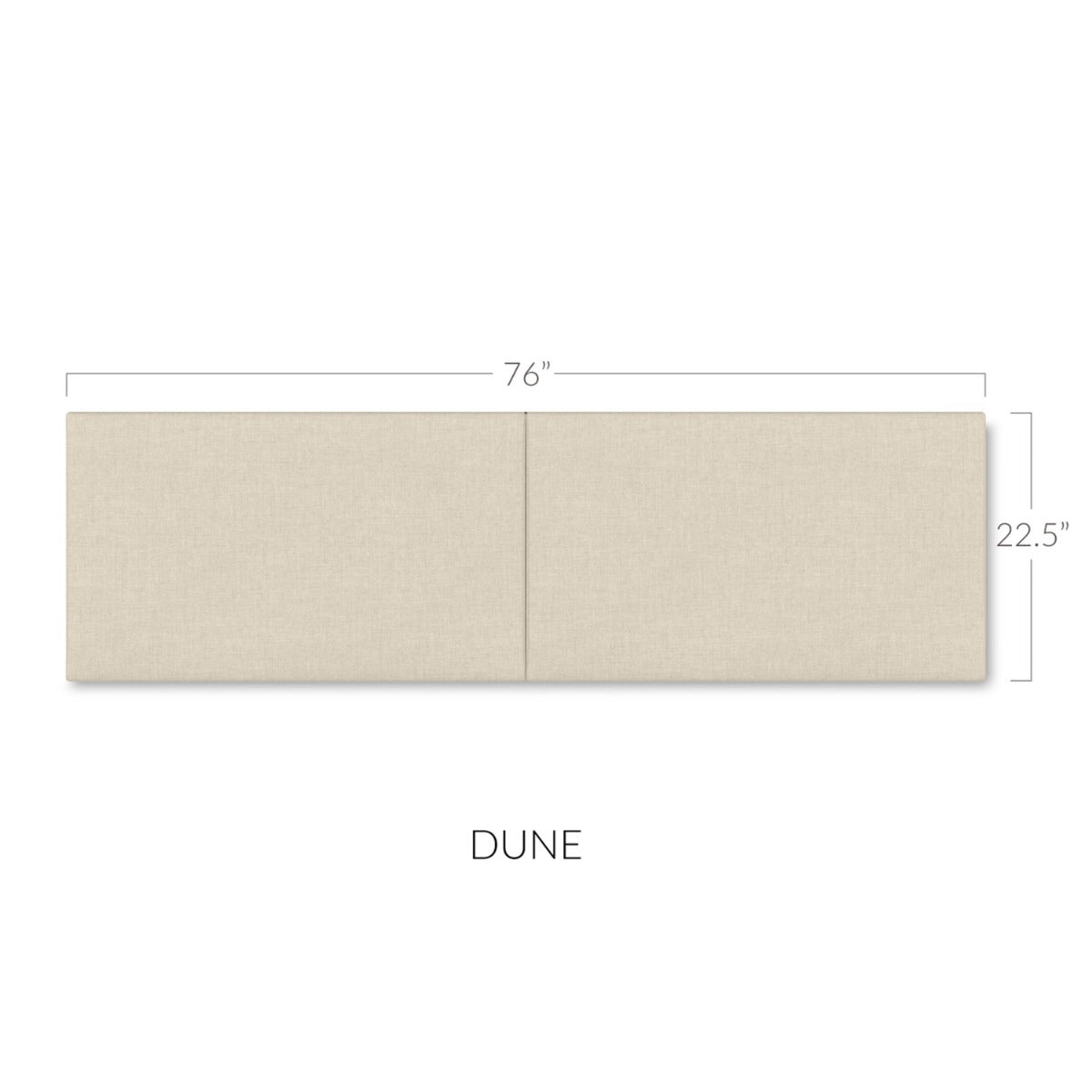 Panelist Wide Headboard Panels in Dune Beige FibreGuard Deluxe Microvelvet