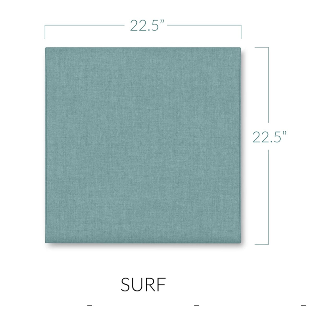Panelist Square Headboard Panels in Surf FibreGuard Deluxe Microvelvet