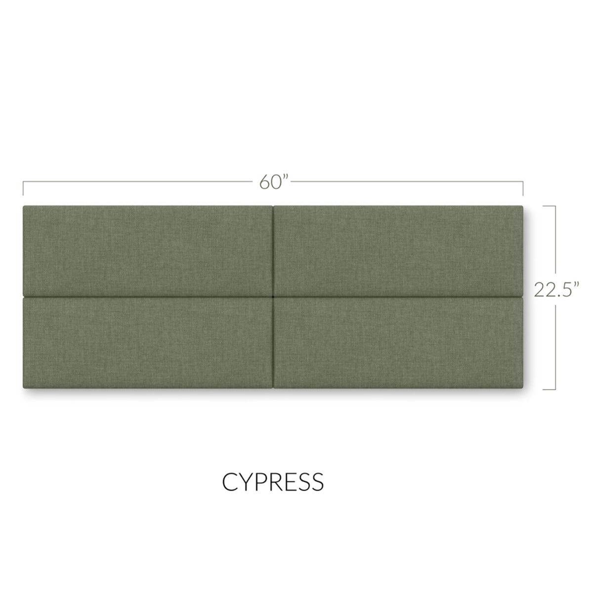 Panelist Slim Headboard Panels in Cypress Green FibreGuard Deluxe Microvelvet