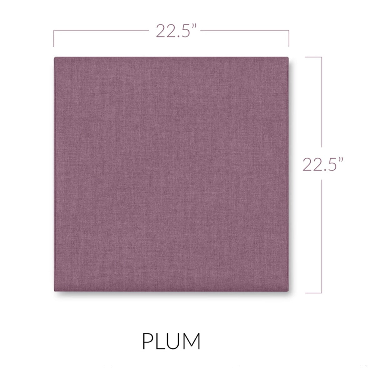 Panelist Square Headboard Panels in Plum FibreGuard Deluxe Microvelvet