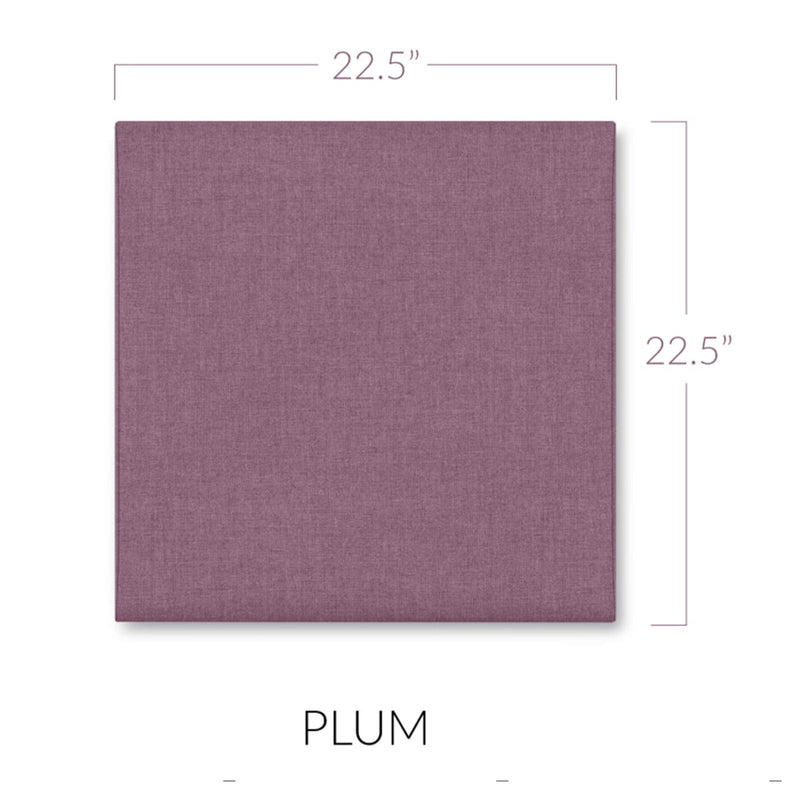 Panelist Square Headboard Panels in Plum FibreGuard Deluxe Microvelvet