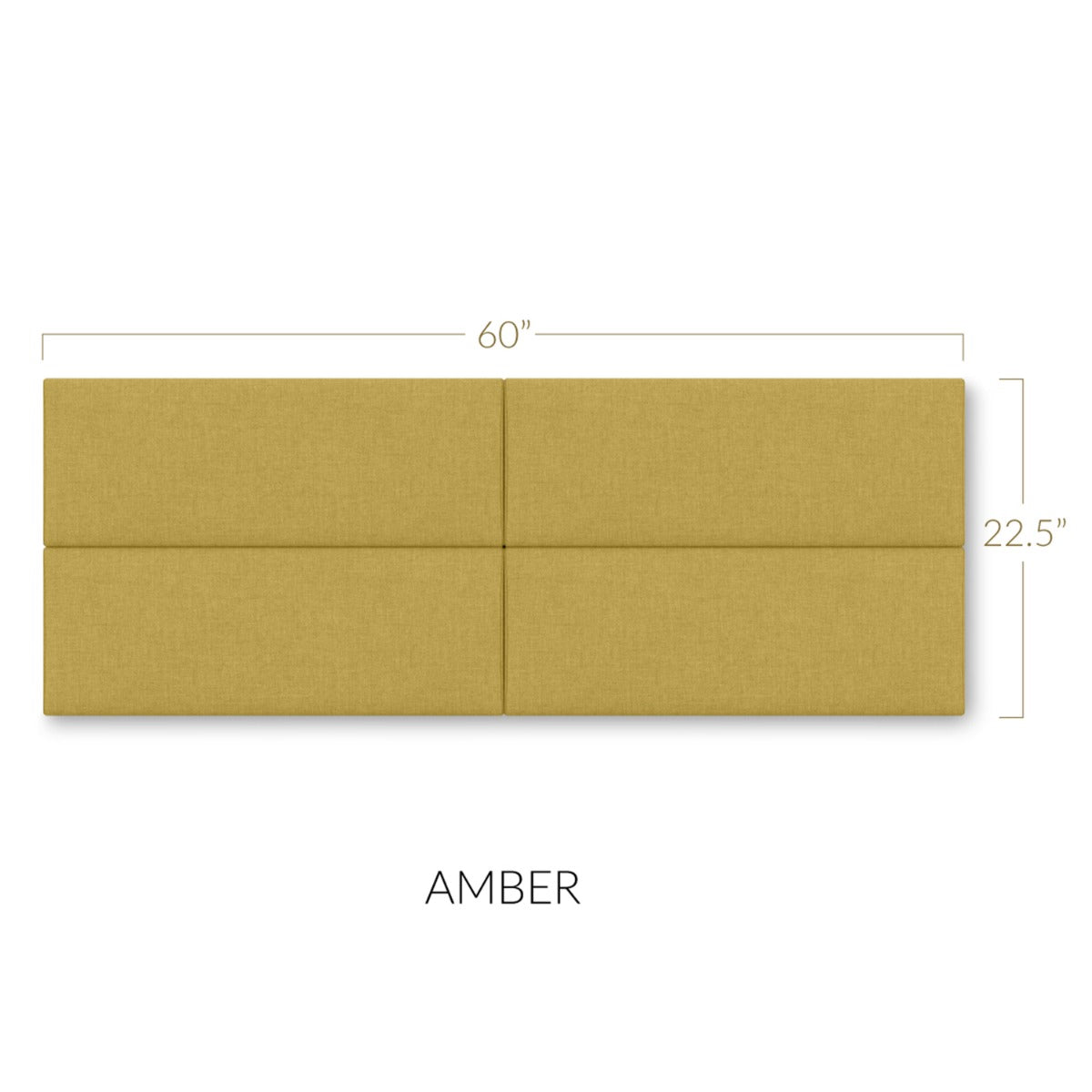 Panelist Slim Headboard Panels in Amber Gold FibreGuard Deluxe Microvelvet