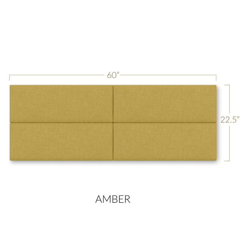 Panelist Slim Headboard Panels in Amber Gold FibreGuard Deluxe Microvelvet