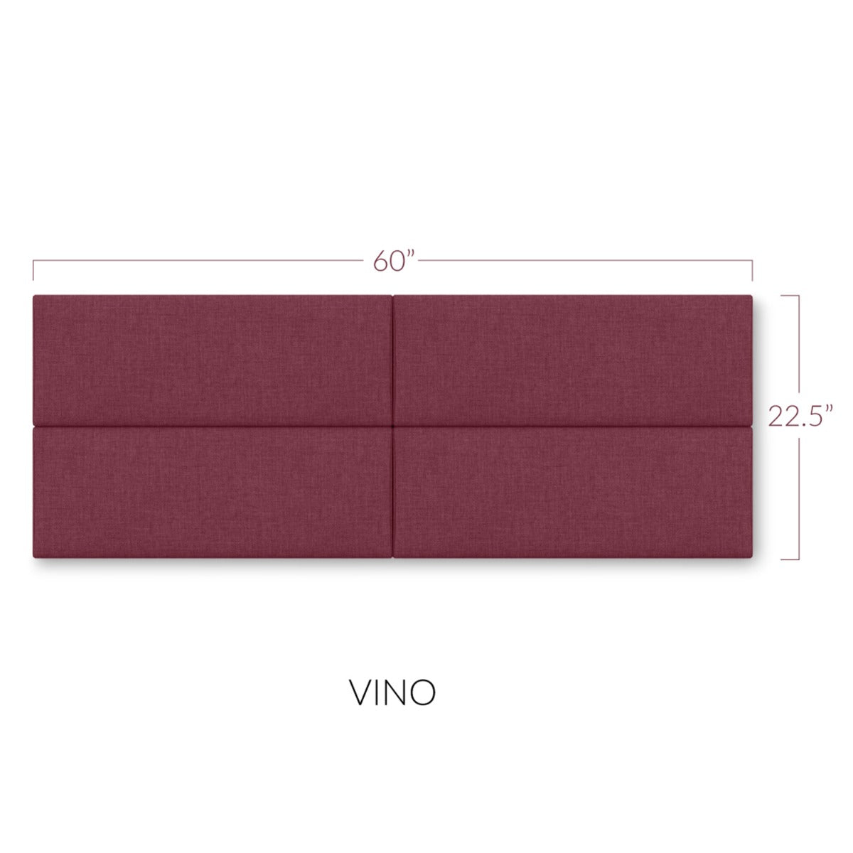 Panelist Slim Headboard Panels in Vino Red FibreGuard Deluxe Microvelvet