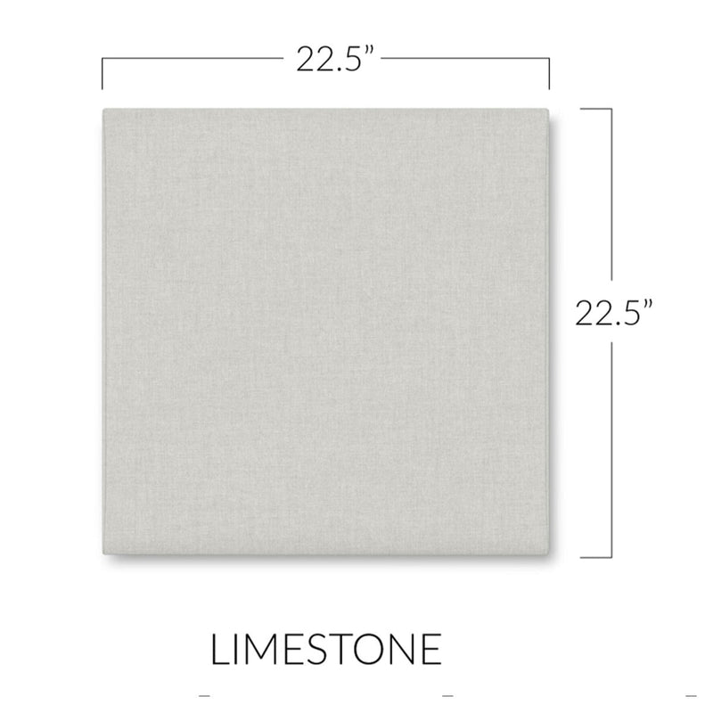 Panelist Square Headboard Panels in Limestone Gray FibreGuard Deluxe Microvelvet
