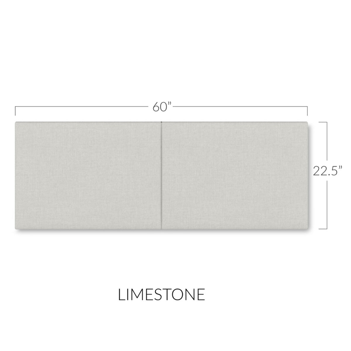 Panelist Wide Headboard Panels in Limestone Gray FibreGuard Deluxe Microvelvet