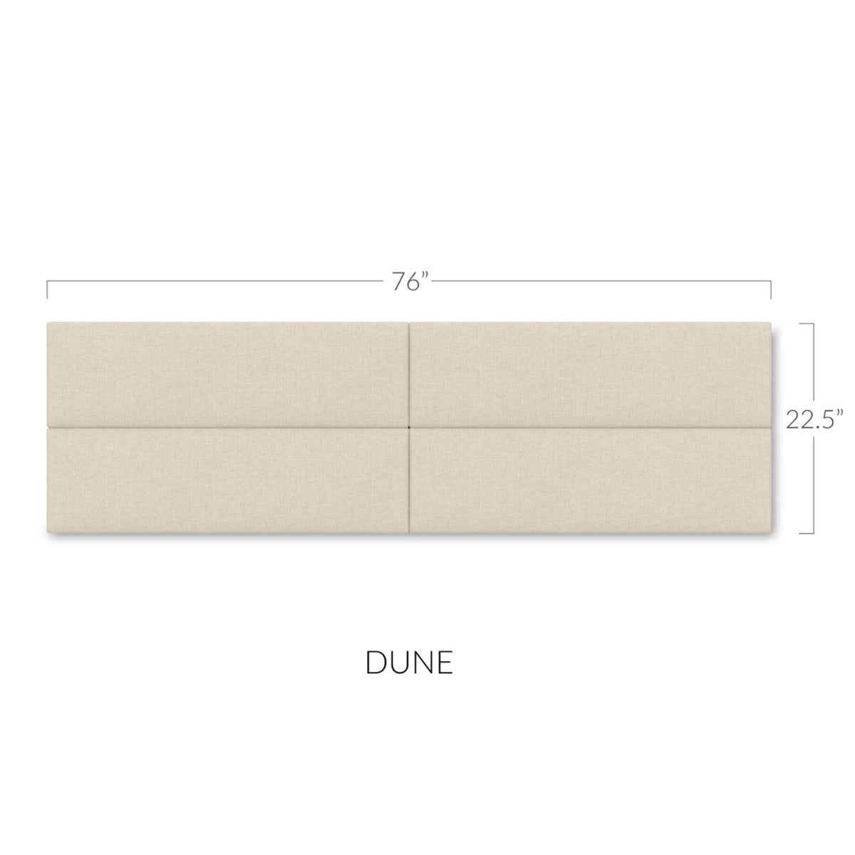 Panelist Slim Headboard Panels in Dune Beige FibreGuard Deluxe Microvelvet