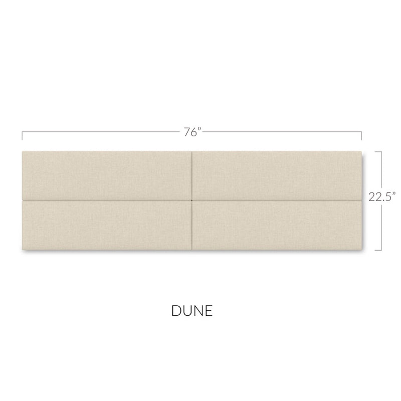 Panelist Slim Headboard Panels in Dune Beige FibreGuard Deluxe Microvelvet
