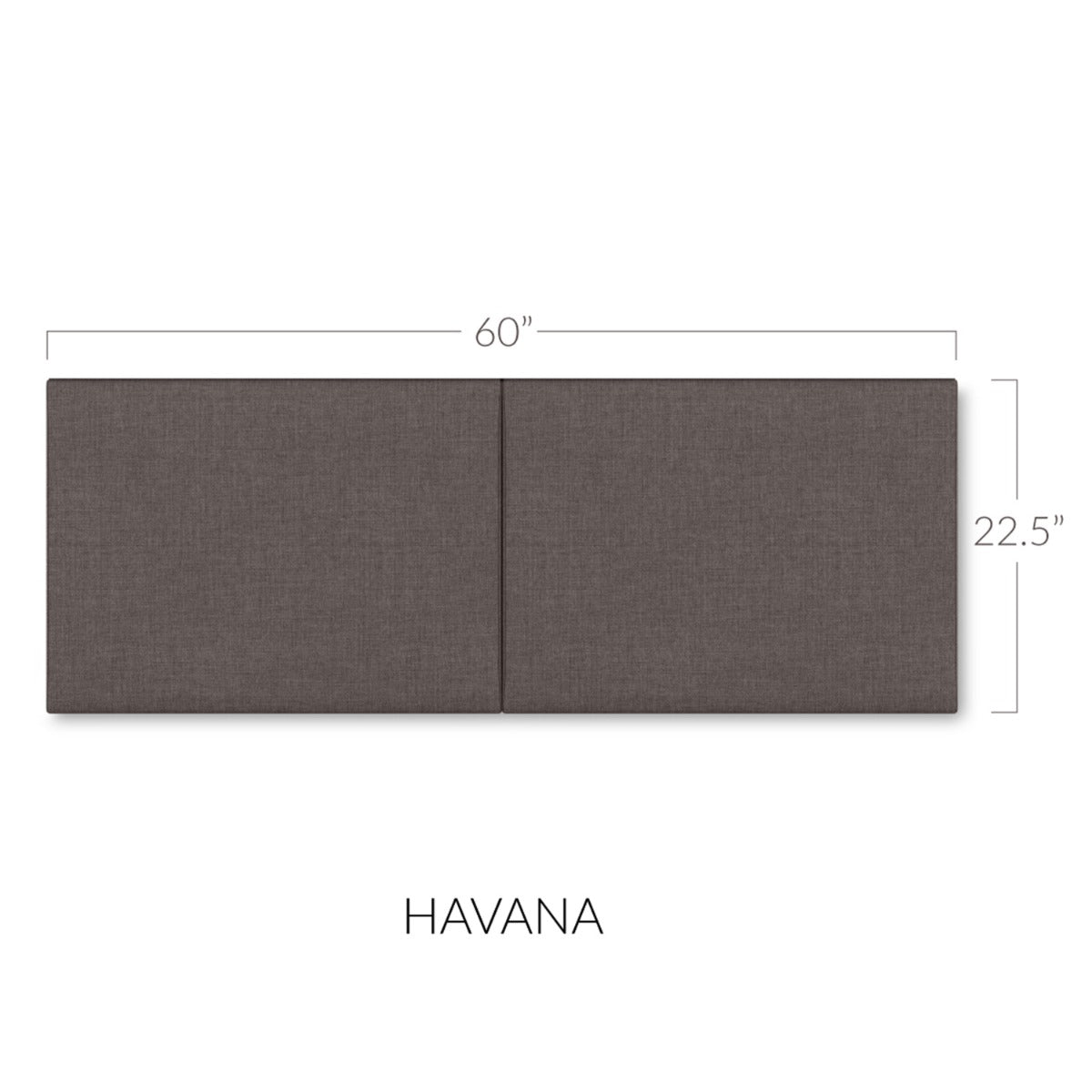 Panelist Wide Headboard Panels in Havana Brown FibreGuard Deluxe Microvelvet