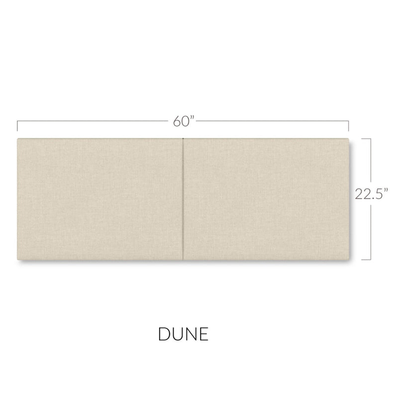 Panelist Wide Headboard Panels in Dune Beige FibreGuard Deluxe Microvelvet