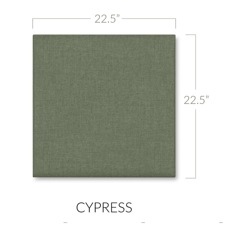 Panelist Square Headboard Panels in Cypress Green FibreGuard Deluxe Microvelvet