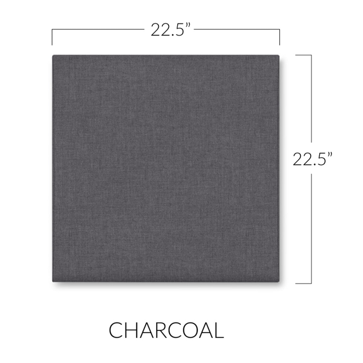 Panelist Square Headboard Panels in Charcoal FibreGuard Deluxe Microvelvet