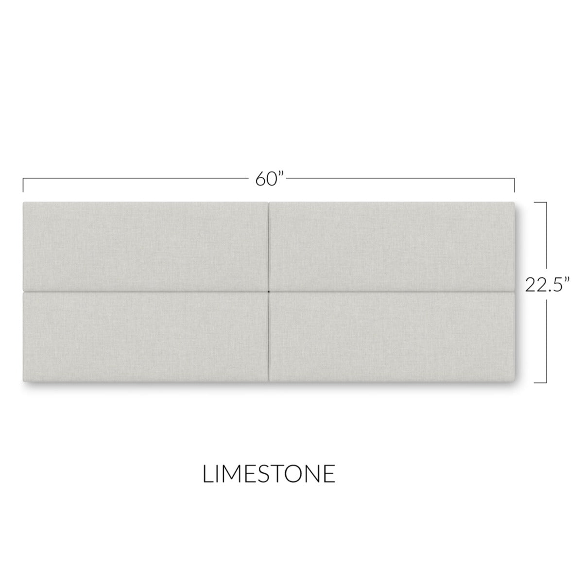 Panelist Slim Headboard Panels in Limestone Gray FibreGuard Deluxe Microvelvet