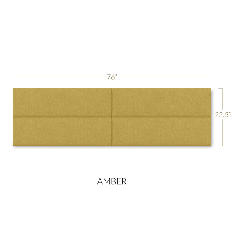 Panelist Slim Headboard Panels in Amber Gold FibreGuard Deluxe Microvelvet