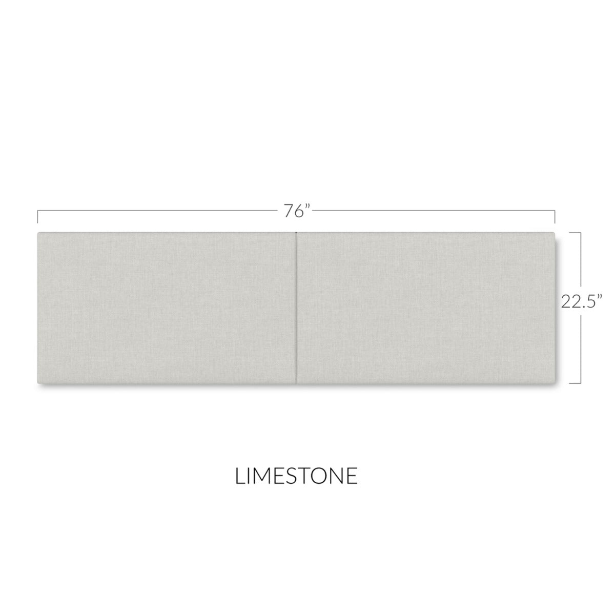 Panelist Wide Headboard Panels in Limestone Gray FibreGuard Deluxe Microvelvet
