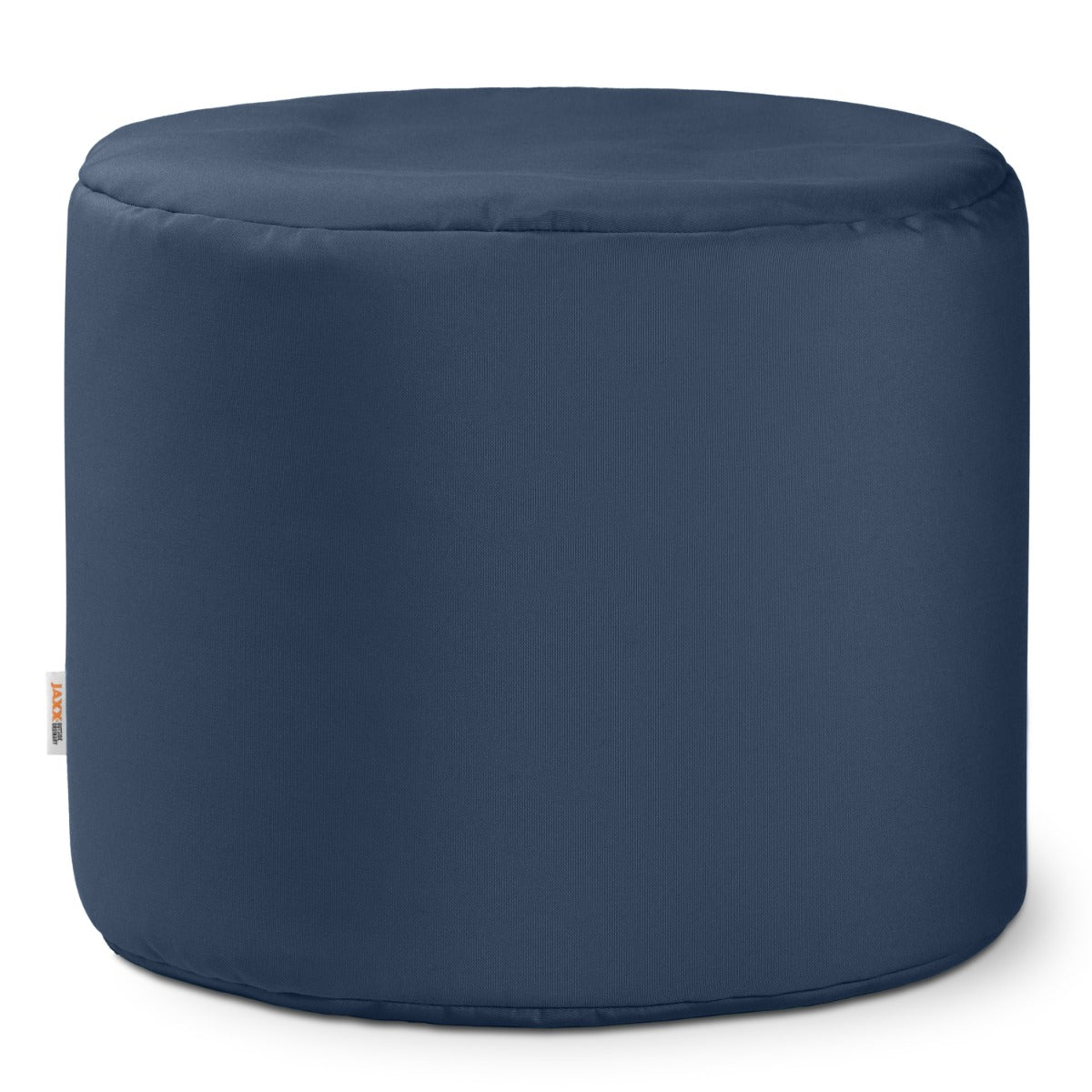 Blue ottoman on a white background