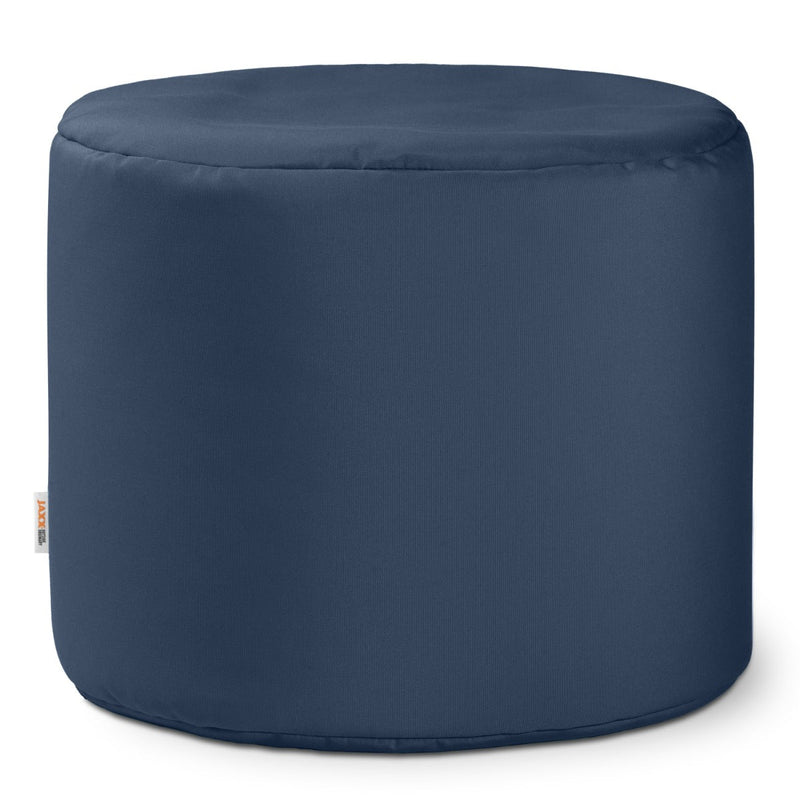 Blue ottoman on a white background
