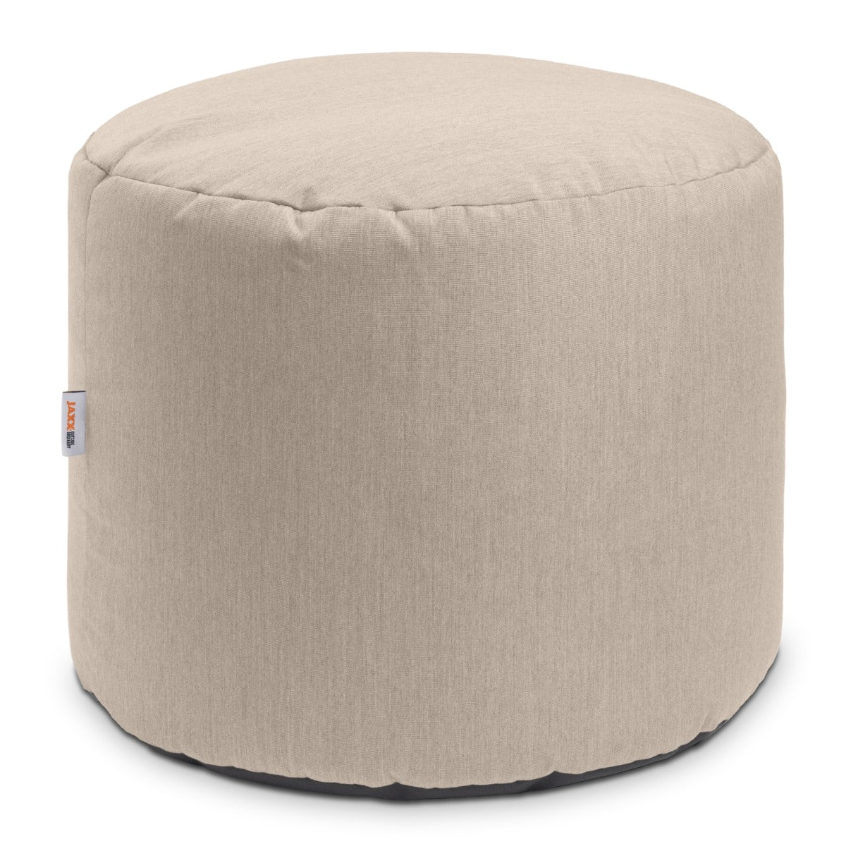 Beige ottoman on a white background