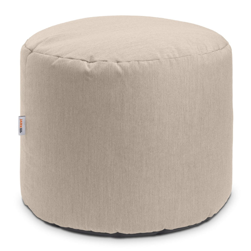 Beige ottoman on a white background