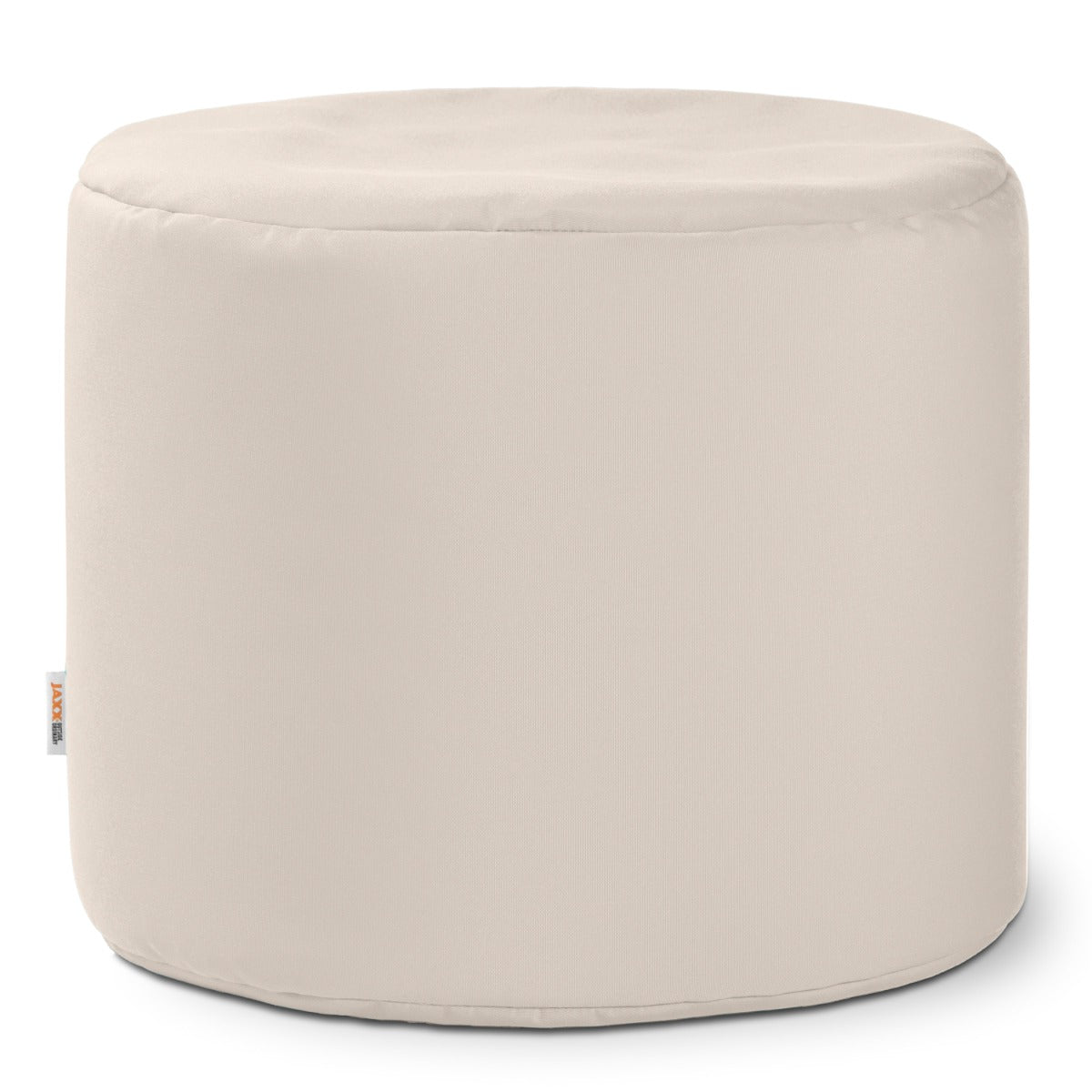 Beige ottoman on a white background