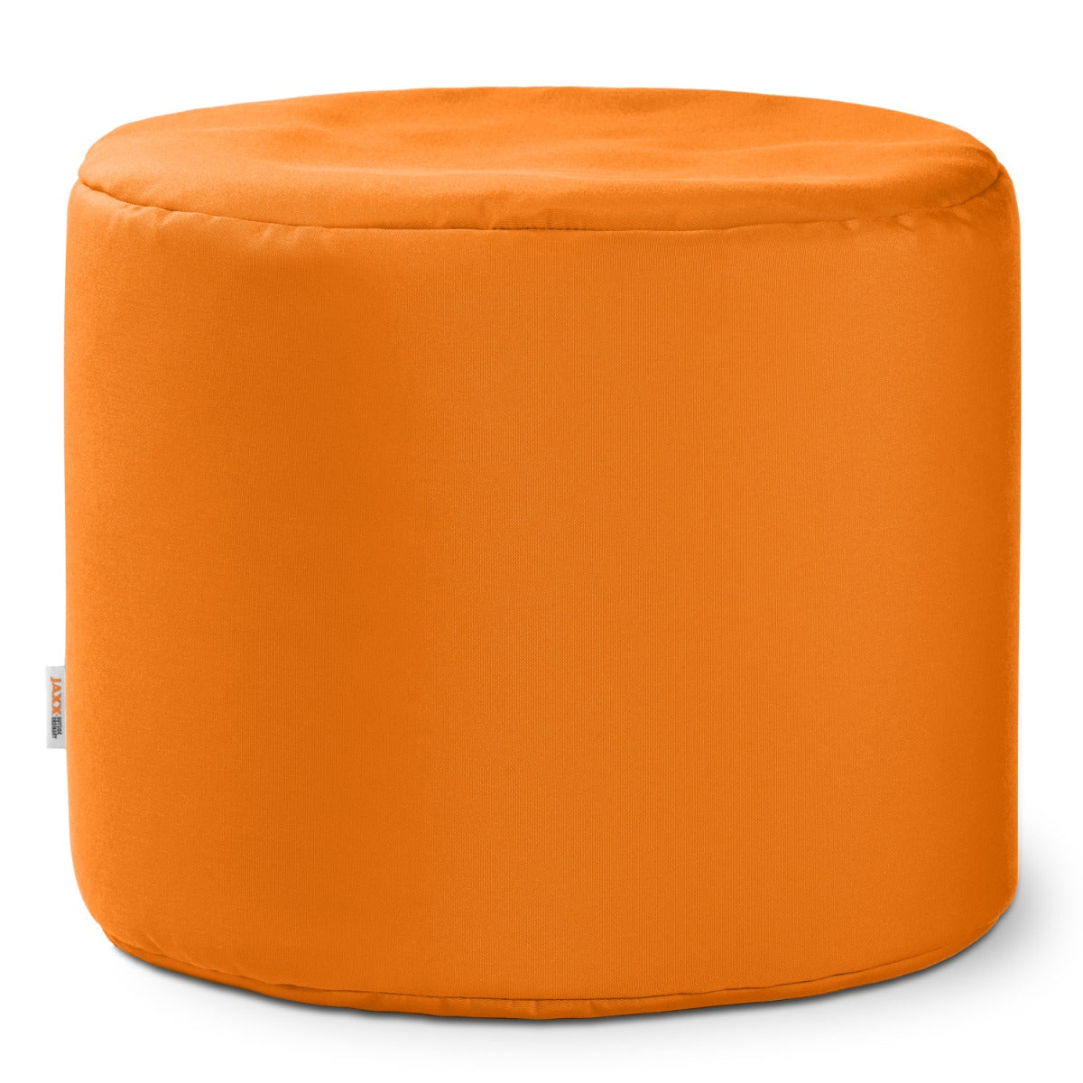 Orange ottoman on a white background