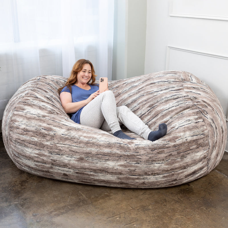 Lounger 7 in Brown Fox Faux Fur