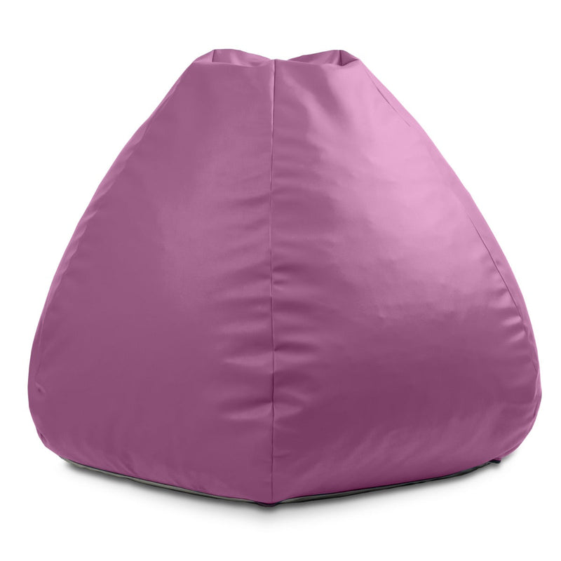 Purple bean bag chair on a white background