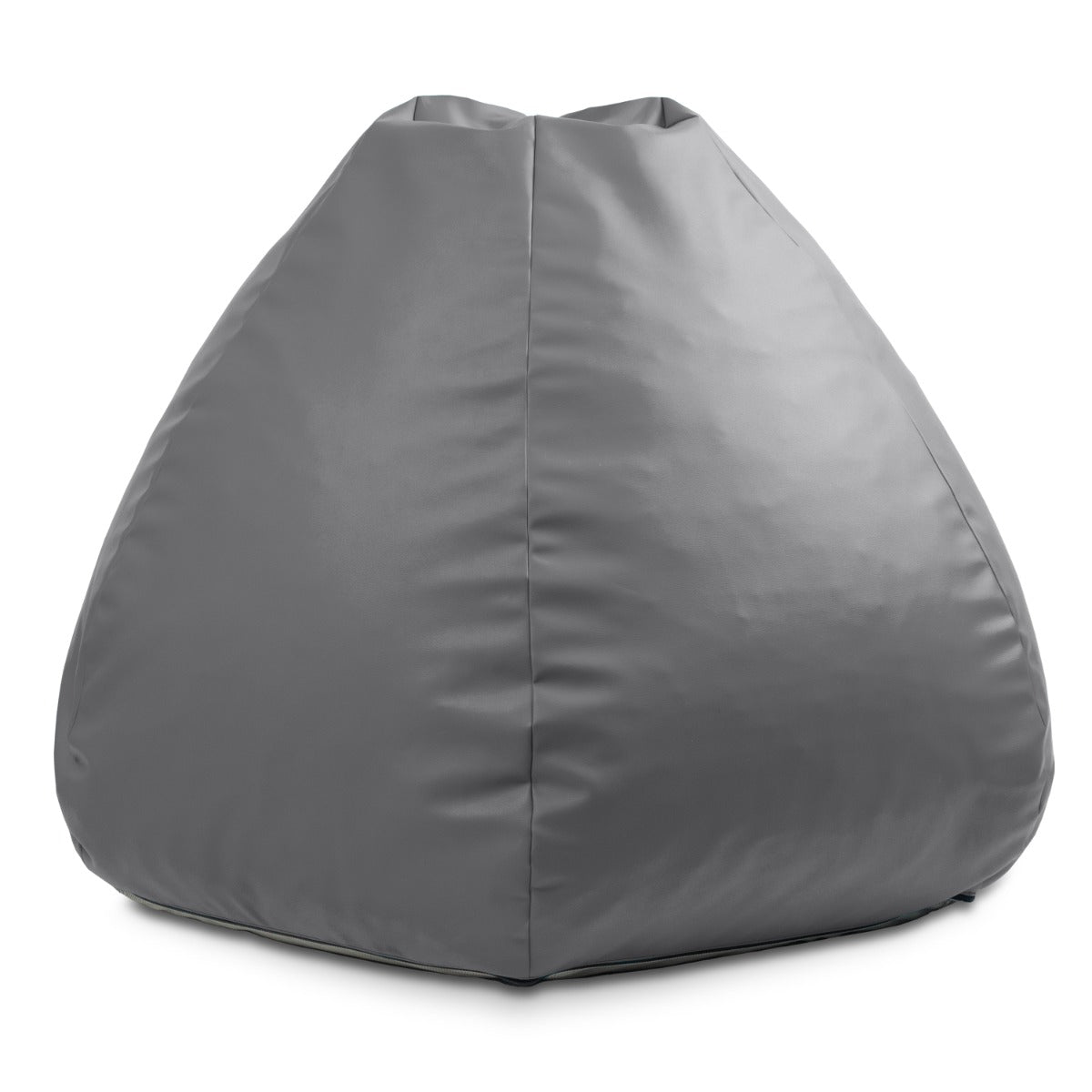 Gray bean bag chair on a white background