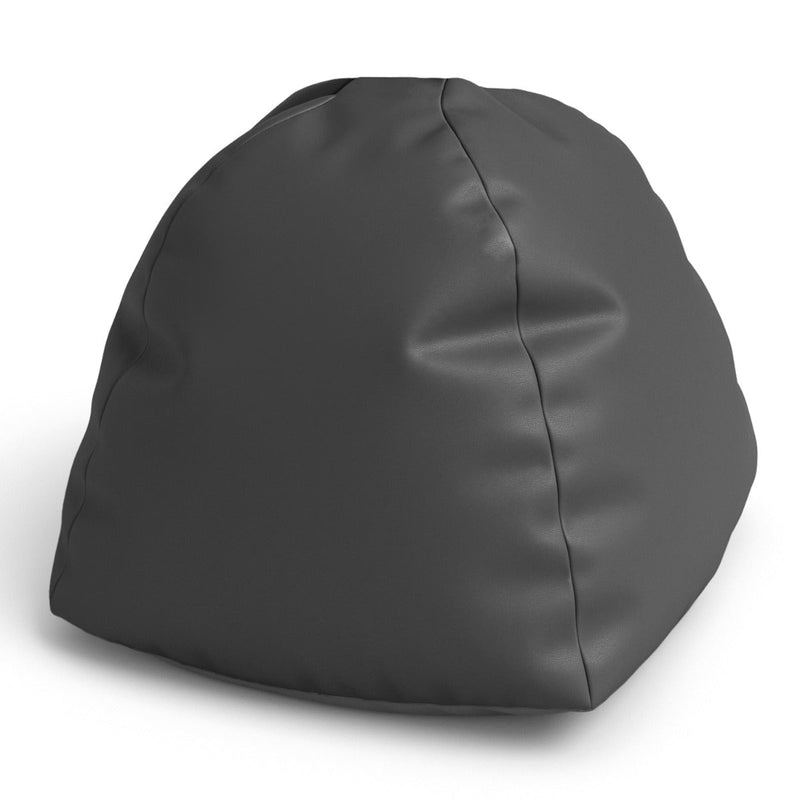 Gray bean bag chair on a white background