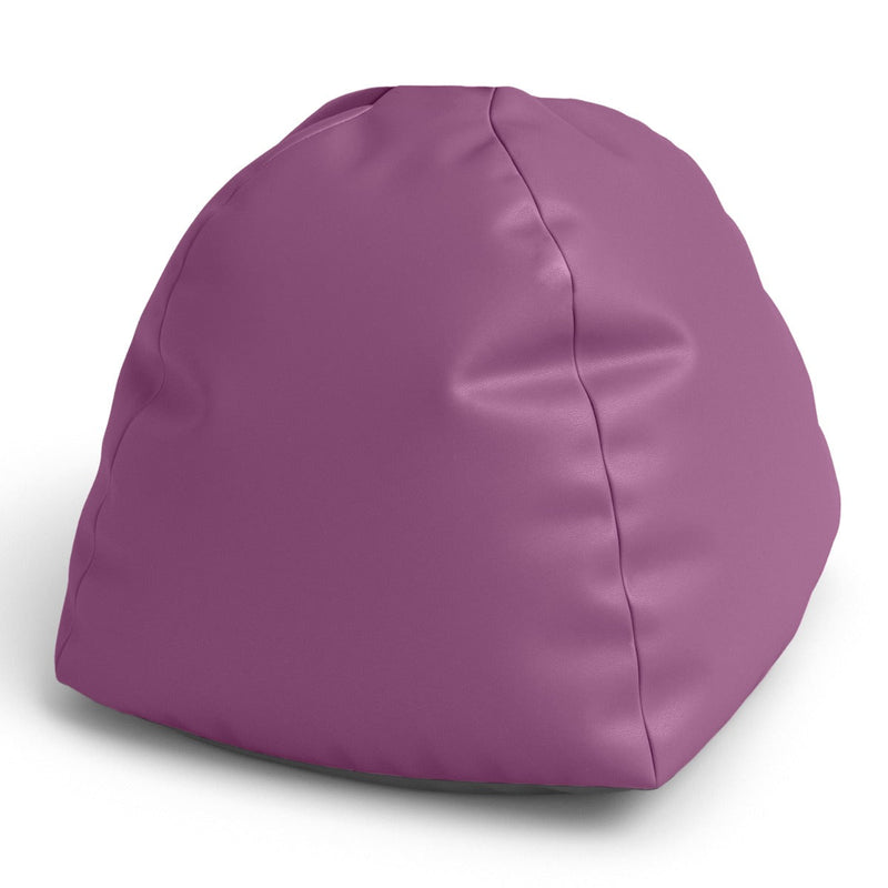 Purple bean bag chair on a white background