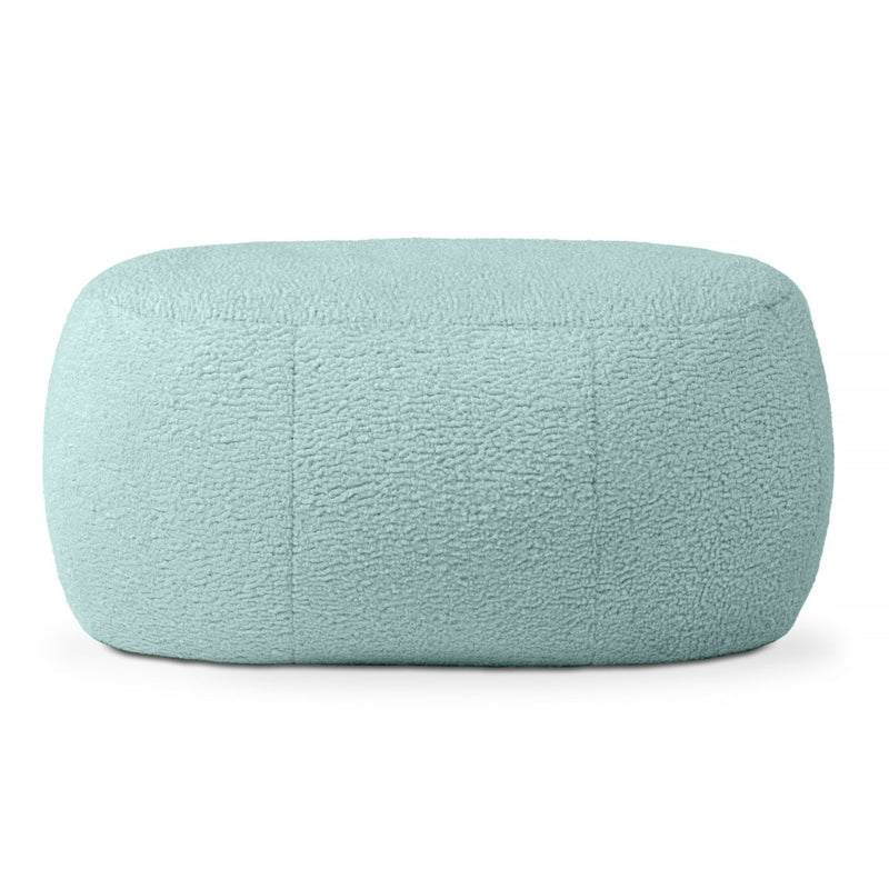 Ellis Ottoman large in mineral green on white background