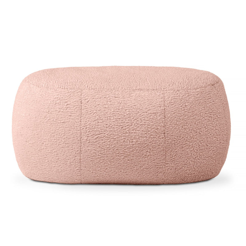 Ellis Ottoman large in pink on white background