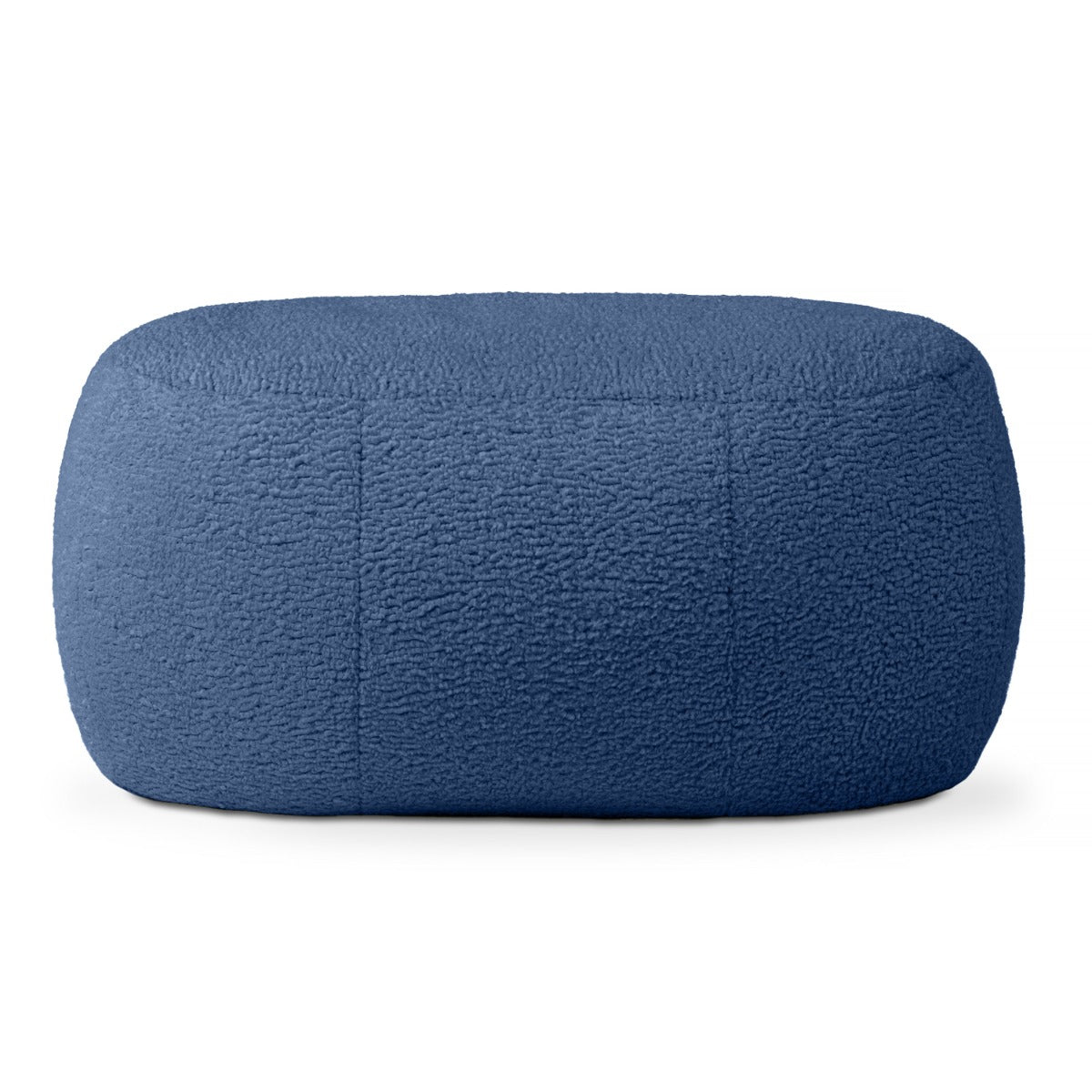 Ellis Ottoman large in blue on white background