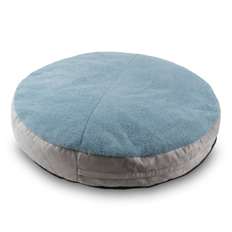 Robbi Round Pet Bed Large in blue on white background