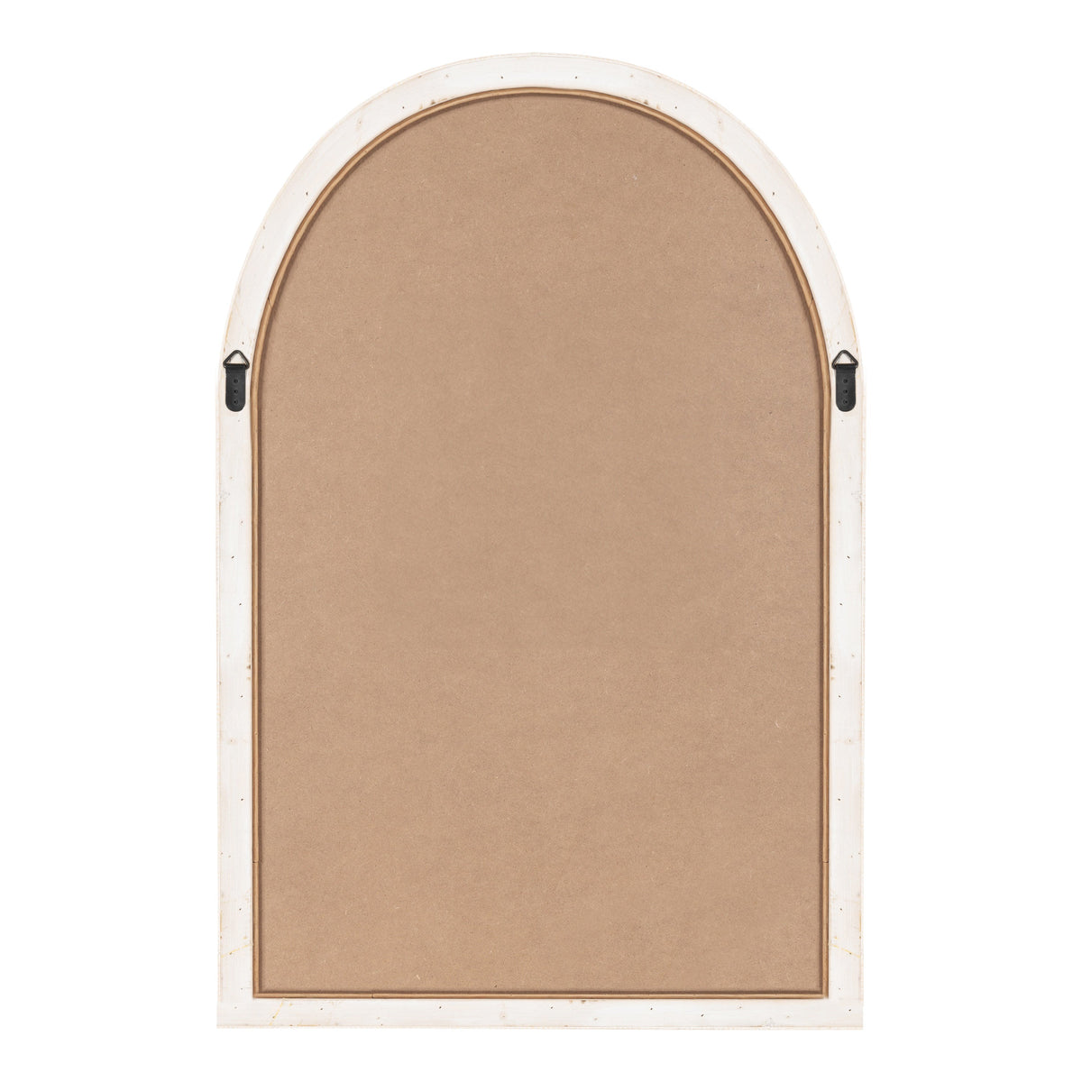 Back of the white Rahfy arch mirror