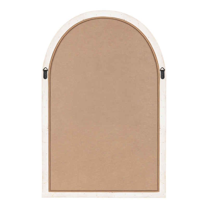 Back of the white Rahfy arch mirror