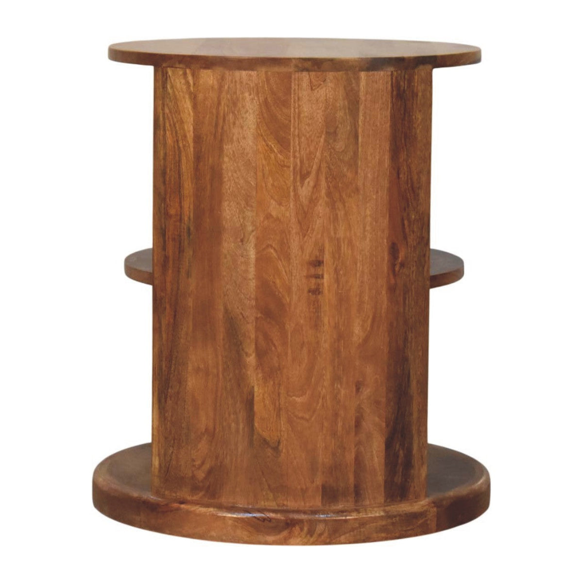 Ventura round side table, side view