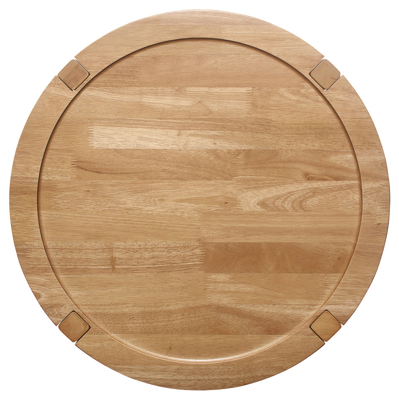 Camillo round tabletop with tray edge, top view