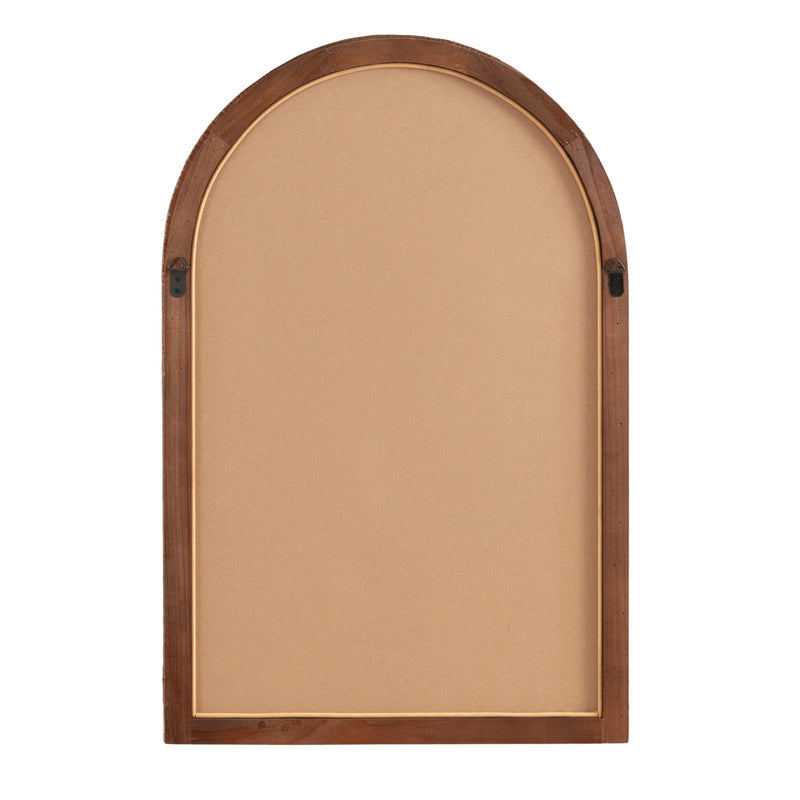 Back of the brown Rahfy arch mirror