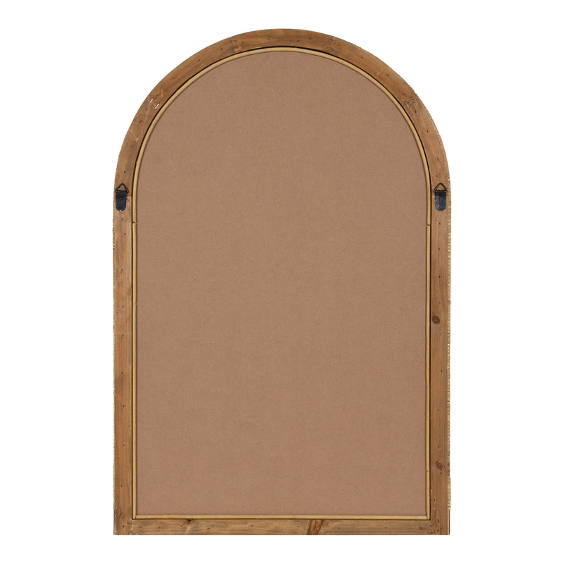 Back of the natural rattan arch mirror