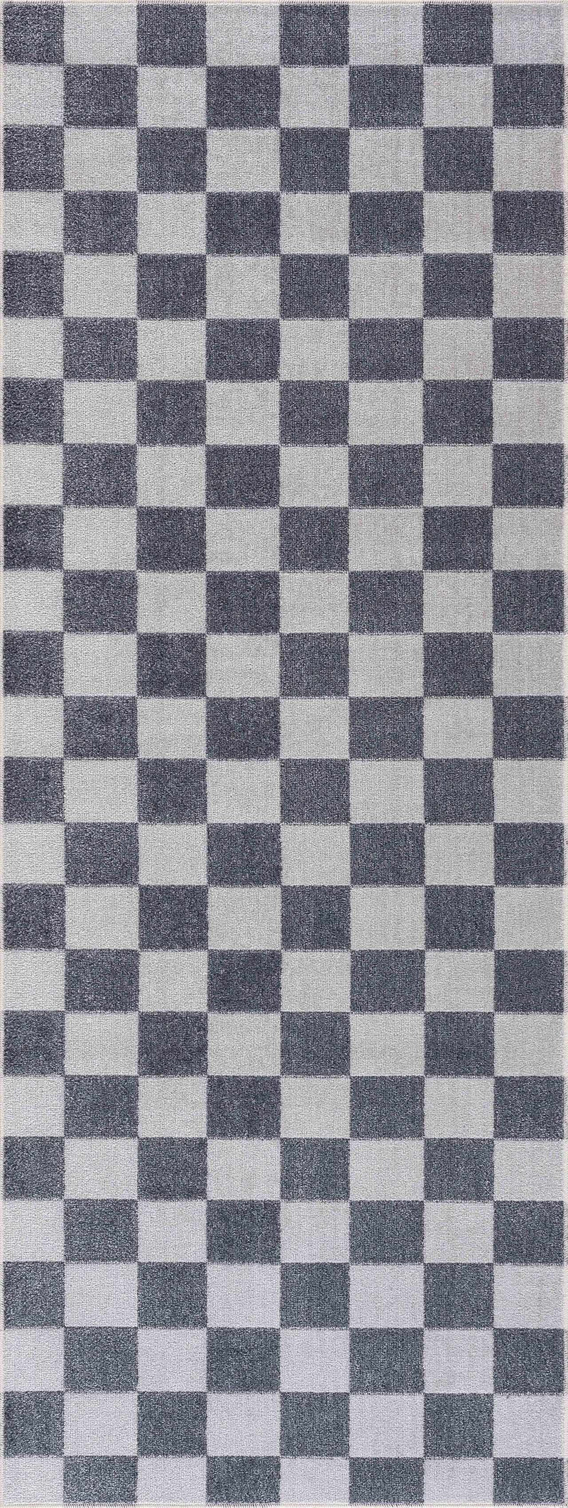 Alie gray checkered runner, full view