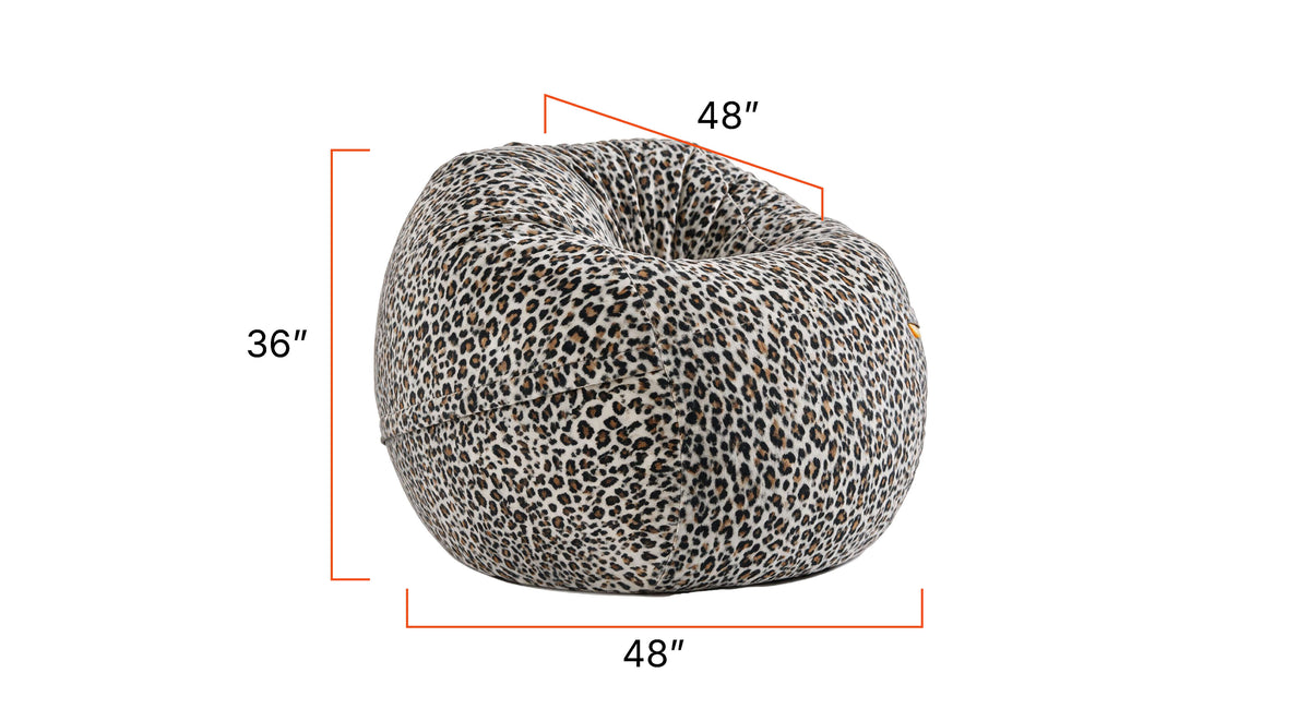 Cheetah Print Bean Bag dimensions